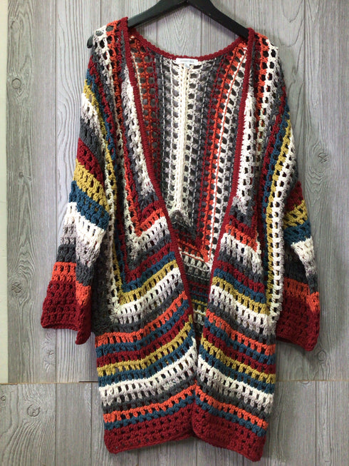 Johnny Was Crochet Cardigan Size Large
